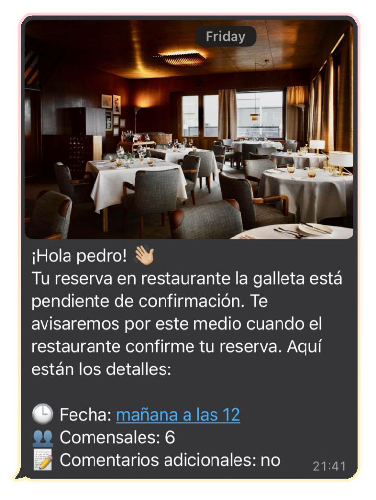 Mensaje cliente